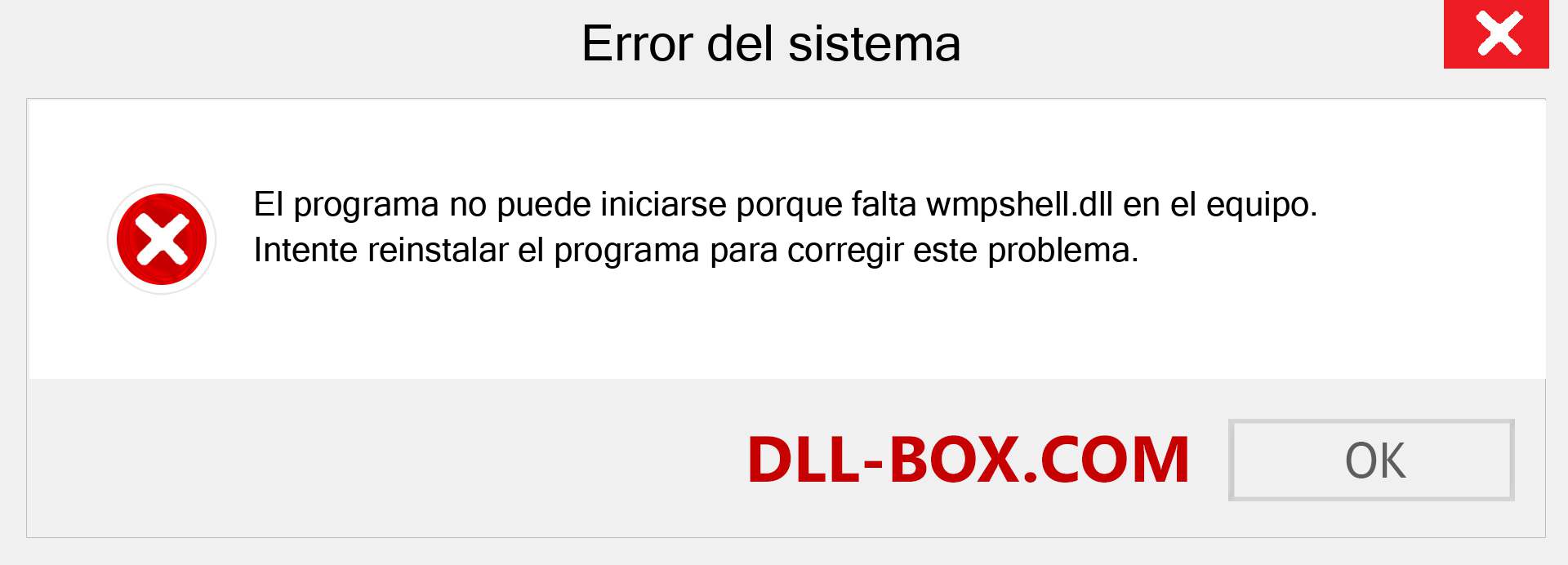 ¿Falta el archivo wmpshell.dll ?. Descargar para Windows 7, 8, 10 - Corregir wmpshell dll Missing Error en Windows, fotos, imágenes