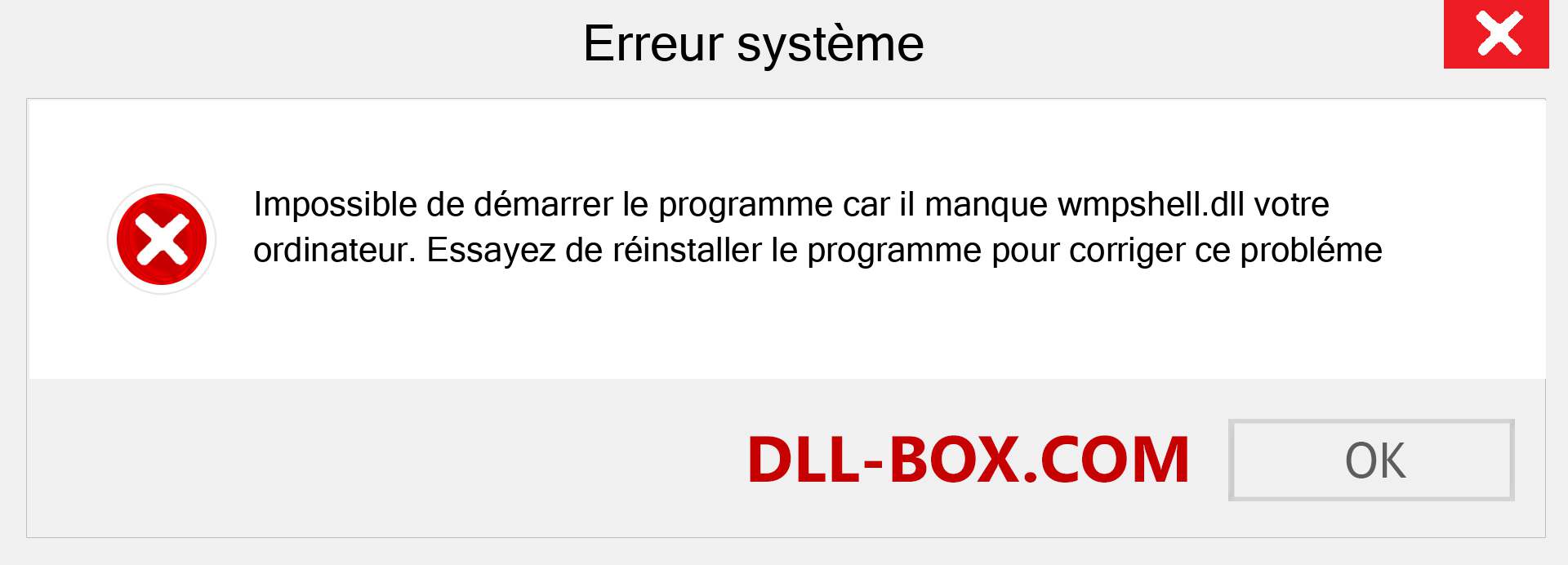 Le fichier wmpshell.dll est manquant ?. Télécharger pour Windows 7, 8, 10 - Correction de l'erreur manquante wmpshell dll sur Windows, photos, images